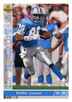#225 Willie Green - Detroit Lions - 1993 Upper Deck Football