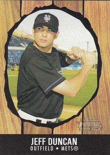 #225 Jeff Duncan - New York Mets - 2003 Bowman Heritage Baseball