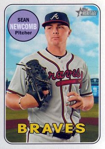 #225 Sean Newcomb - Atlanta Braves - 2018 Topps Heritage Baseball