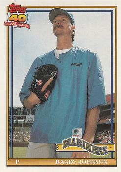 #225 Randy Johnson - Seattle Mariners - 1991 O-Pee-Chee Baseball