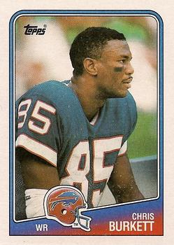 #225 Chris Burkett - Buffalo Bills - 1988 Topps Football