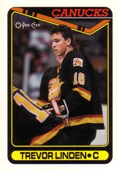#225 Trevor Linden - Vancouver Canucks - 1990-91 O-Pee-Chee Hockey
