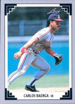 #225 Carlos Baerga - Cleveland Indians - 1991 Leaf Baseball
