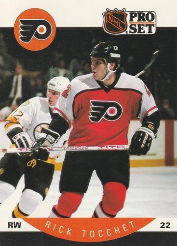 #225 Rick Tocchet - Philadelphia Flyers - 1990-91 Pro Set Hockey