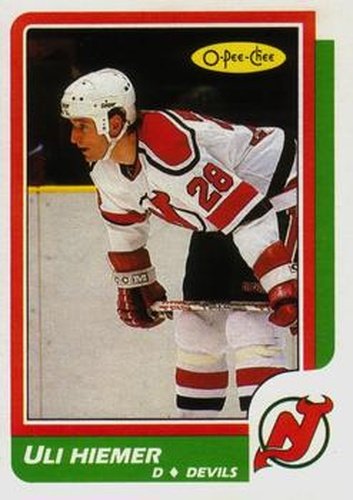 #226 Uli Hiemer - New Jersey Devils - 1986-87 O-Pee-Chee Hockey