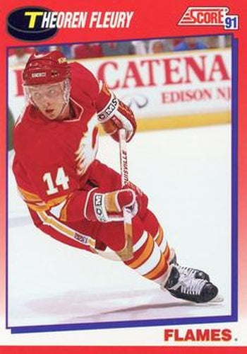 #226 Theoren Fleury - Calgary Flames - 1991-92 Score Canadian Bilingual Hockey