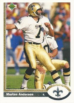 #226 Morten Andersen - New Orleans Saints - 1991 Upper Deck Football