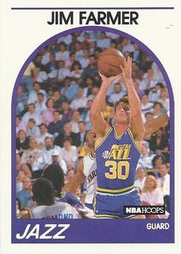 #227 Jim Farmer - Utah Jazz - 1989-90 Hoops Basketball