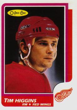 #227 Tim Higgins - Detroit Red Wings - 1986-87 O-Pee-Chee Hockey