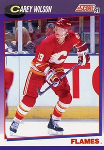 #227 Carey Wilson - Calgary Flames - 1991-92 Score American Hockey