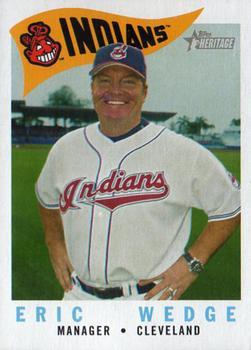 #227 Eric Wedge - Cleveland Indians - 2009 Topps Heritage Baseball