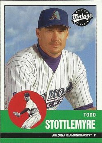#227 Todd Stottlemyre - Arizona Diamondbacks - 2001 Upper Deck Vintage Baseball