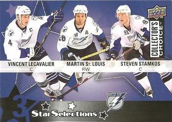 #227 Martin St. Louis / Vincent Lecavalier / Steven Stamkos - Tampa Bay Lightning - 2009-10 Collector's Choice Hockey
