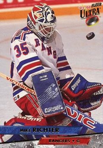 #228 Mike Richter - New York Rangers - 1993-94 Ultra Hockey
