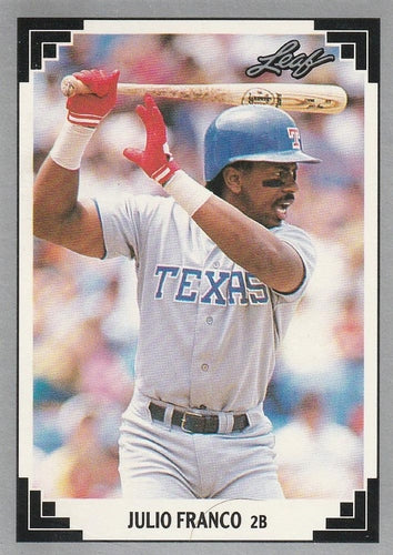 #228 Julio Franco - Texas Rangers - 1991 Leaf Baseball