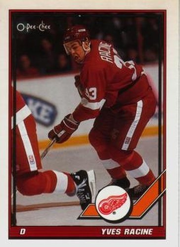#228 Yves Racine - Detroit Red Wings - 1991-92 O-Pee-Chee Hockey