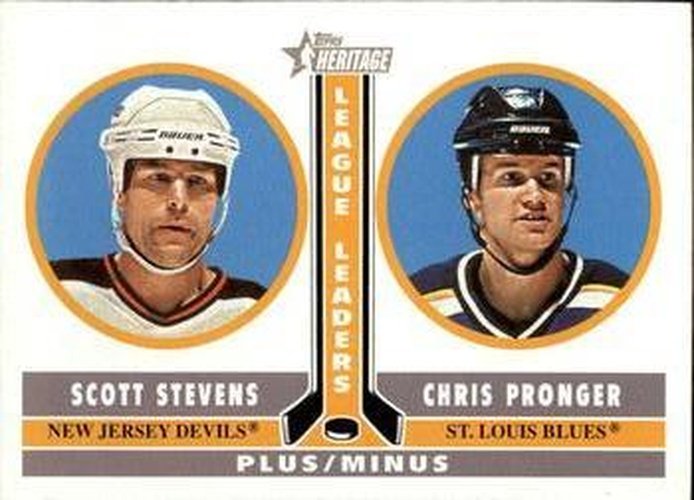 #228 Scott Stevens / Chris Pronger - New Jersey Devils / St. Louis Blues - 2000-01 Topps Heritage Hockey