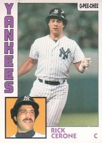 228 Rick Cerone - New York Yankees - 1984 O-Pee-Chee Baseball – Isolated  Cards
