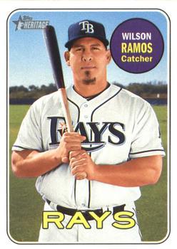 #228 Wilson Ramos - Tampa Bay Rays - 2018 Topps Heritage Baseball