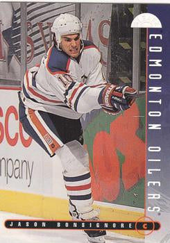 #229 Jason Bonsignore - Edmonton Oilers - 1995-96 Leaf Hockey