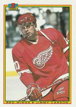 #229 Jimmy Carson - Detroit Red Wings - 1990-91 Bowman Hockey