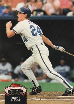 #229 Brent Mayne - Kansas City Royals - 1992 Stadium Club Baseball