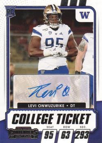 #229 Levi Onwuzurike - Washington Huskies - 2021 Panini Contenders Draft Picks Football