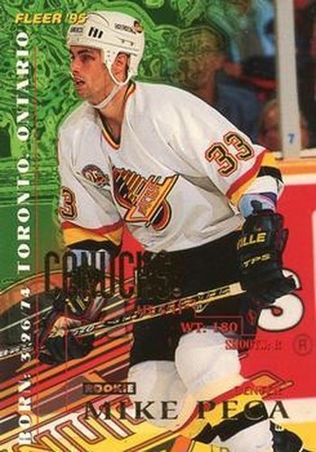 #229 Mike Peca - Vancouver Canucks - 1994-95 Fleer Hockey