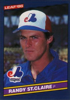 #229 Randy St. Claire - Montreal Expos - 1986 Leaf Baseball