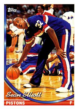 #229 Sean Elliott - Detroit Pistons - 1993-94 Topps Basketball