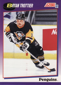 #229 Bryan Trottier - Pittsburgh Penguins - 1991-92 Score American Hockey