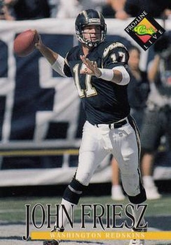#229 John Friesz - Washington Redskins - 1994 Pro Line Live Football