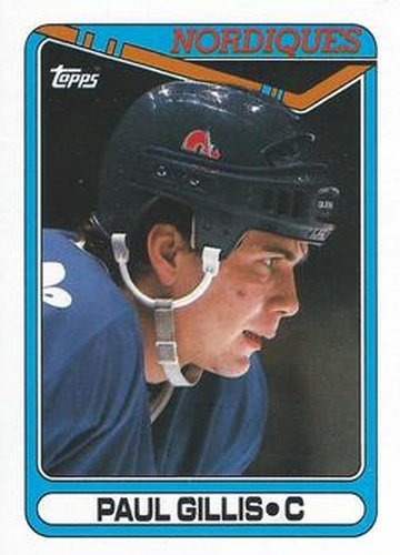 #22 Paul Gillis - Quebec Nordiques - 1990-91 Topps Hockey