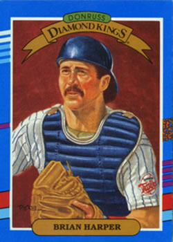 #22 Brian Harper - Minnesota Twins - 1991 Donruss Baseball