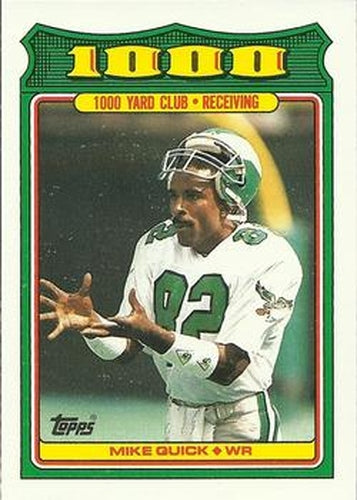#22 Mike Quick - Philadelphia Eagles - 1988 Topps Football - 1000 Yard Club