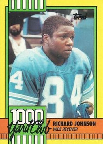 #22 Richard Johnson - Detroit Lions - 1990 Topps Football - 1000 Yard Club