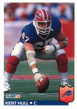 22 Kent Hull - Buffalo Bills - 1992 Fleer Football – Isolated Cards