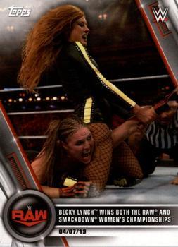 #22 Becky Lynch Wins Both the Raw and SmackDown Women's Championships - 2020 Topps WWE Women's Division Wrestling