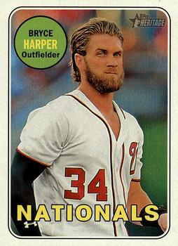 #22 Bryce Harper - Washington Nationals - 2018 Topps Heritage Baseball