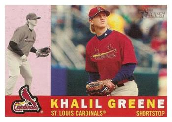 #22 Khalil Greene - St. Louis Cardinals - 2009 Topps Heritage Baseball