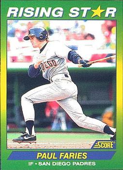 #22 Paul Faries - San Diego Padres - 1992 Score 100 Rising Stars Baseball