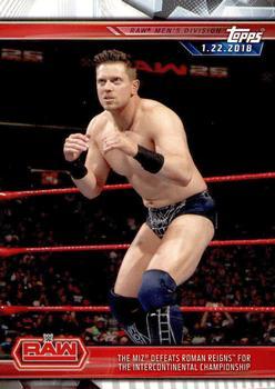 #22 The Miz Defeats Roman Reigns for the Intercontinental Championship - 2019 Topps WWE Road to Wrestlemania Wrestling