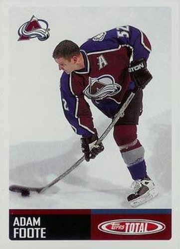 #22 Adam Foote - Colorado Avalanche - 2002-03 Topps Total Hockey