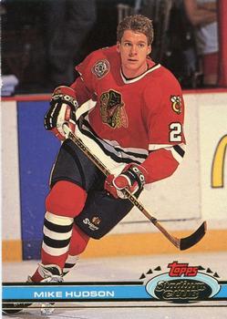 #22 Mike Hudson - Chicago Blackhawks - 1991-92 Stadium Club Hockey