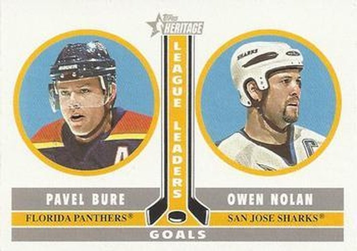 #230 Pavel Bure / Owen Nolan - Florida Panthers / San Jose Sharks - 2000-01 Topps Heritage Hockey
