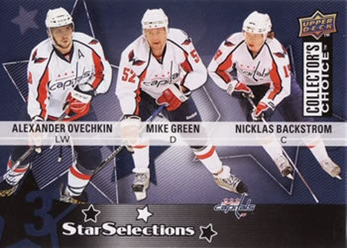 #230 Alexander Ovechkin / Mike Green / Nicklas Backstrom - Washington Capitals - 2009-10 Collector's Choice Hockey