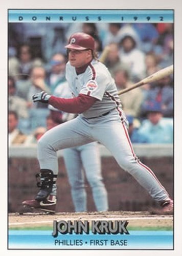 #230 John Kruk - Philadelphia Phillies - 1992 Donruss Baseball