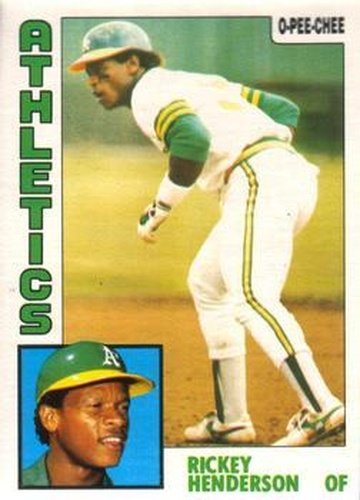 #230 Rickey Henderson - Oakland Athletics - 1984 O-Pee-Chee Baseball