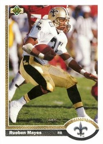 #230 Rueben Mayes - New Orleans Saints - 1991 Upper Deck Football