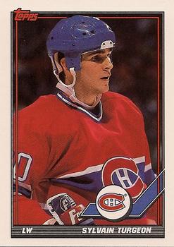 #231 Sylvain Turgeon - Montreal Canadiens - 1991-92 Topps Hockey